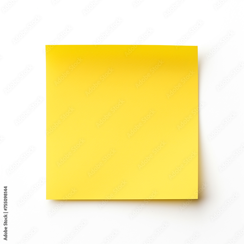 Yellow sticky post it note, white background, professional photo сreated with Generative Ai Yellow sticky post it note, white background, professional photo сreated with Generative Ai