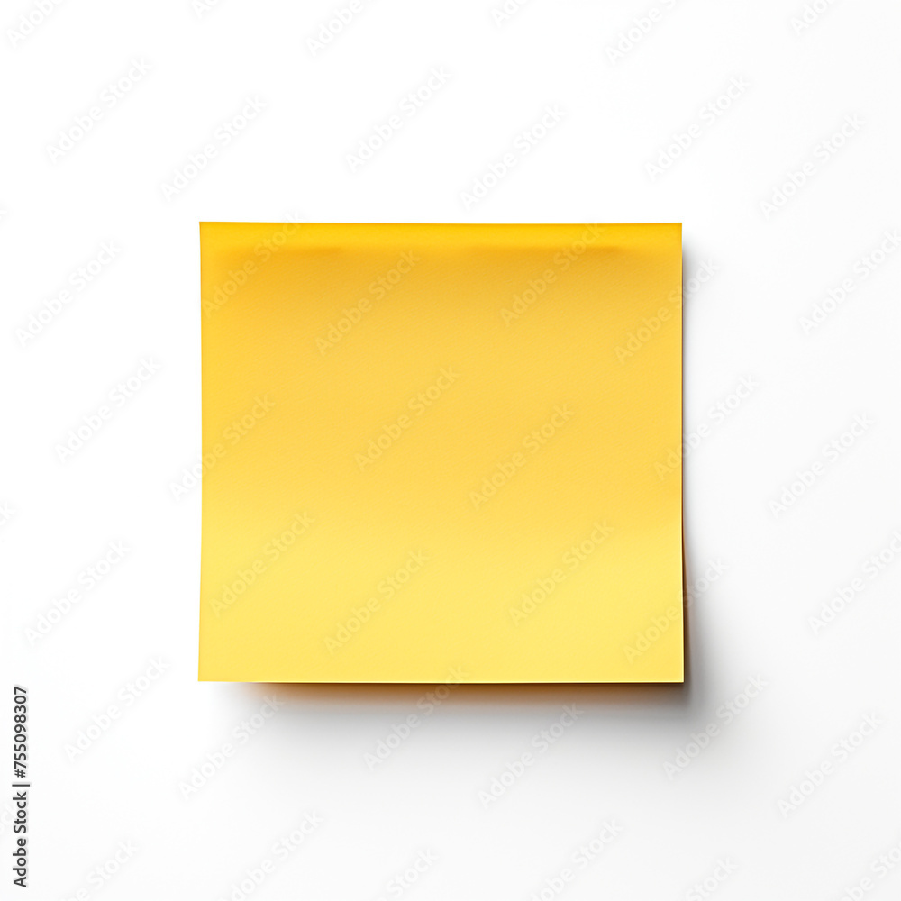 Yellow sticky post it note, white background, professional photo сreated with Generative Ai Yellow sticky post it note, white background, professional photo сreated with Generative Ai