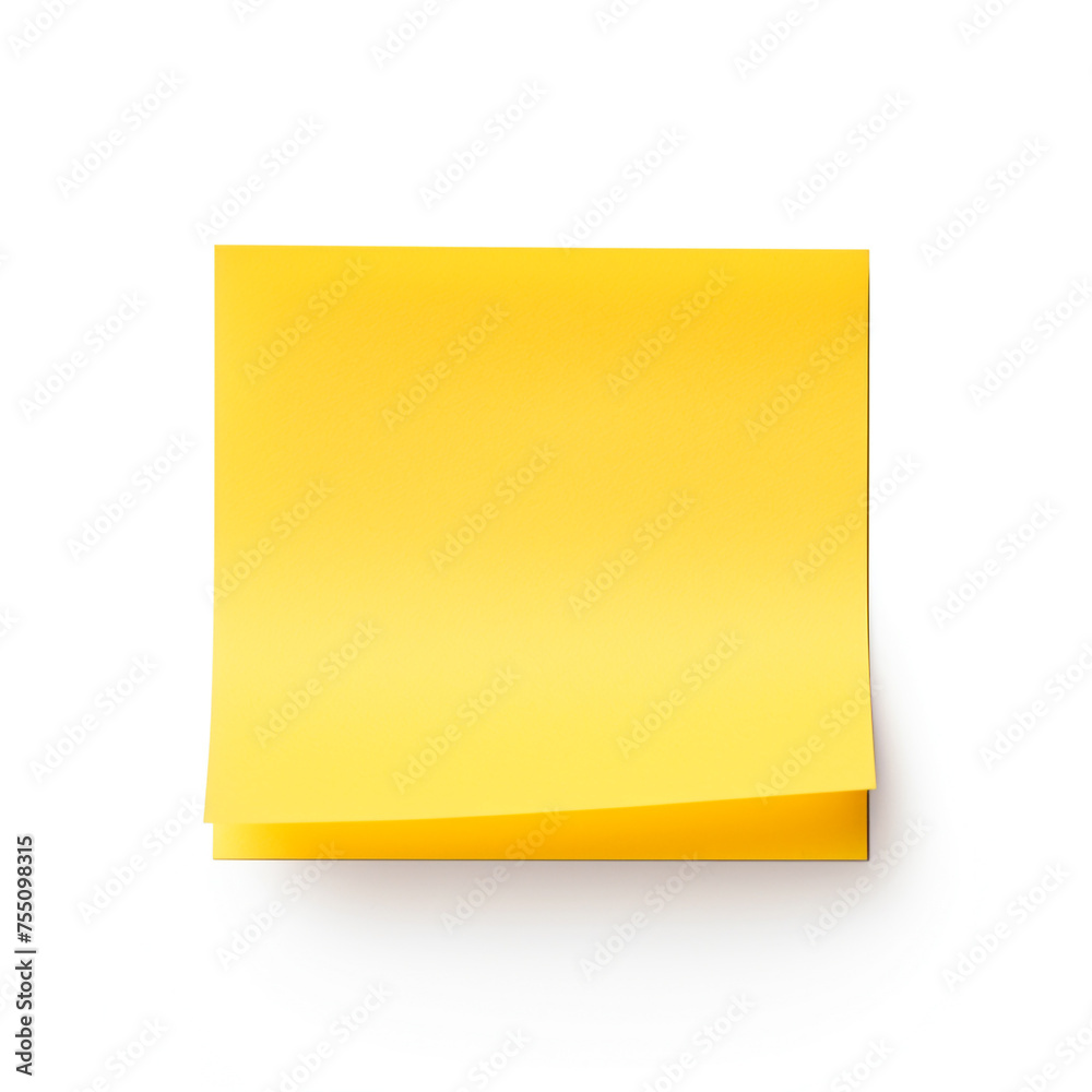 Yellow sticky post it note, white background, professional photo сreated with Generative Ai Yellow sticky post it note, white background, professional photo сreated with Generative Ai