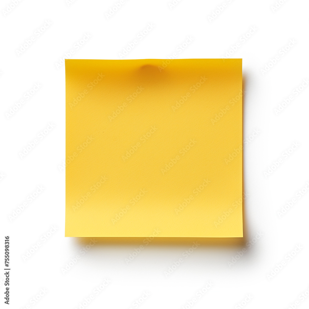 Yellow sticky post it note, white background, professional photo сreated with Generative Ai Yellow sticky post it note, white background, professional photo сreated with Generative Ai