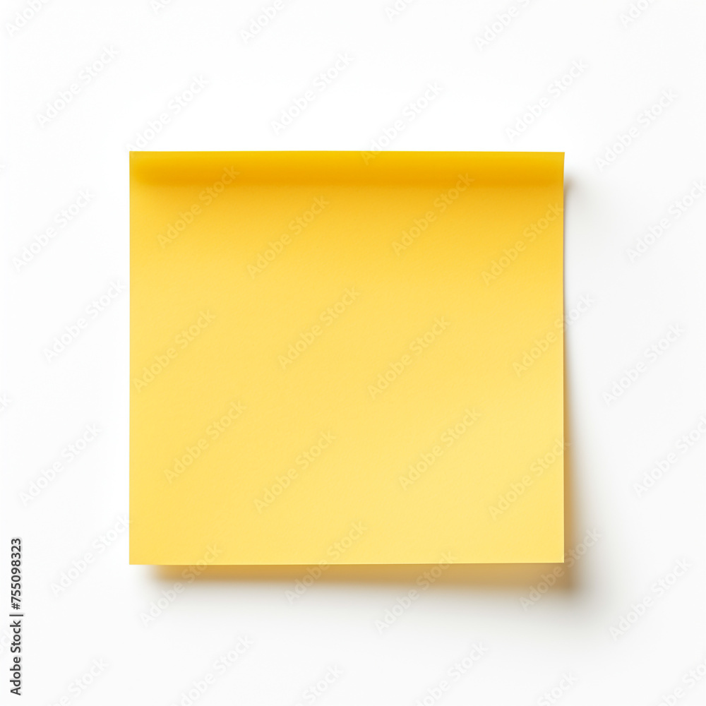 Yellow sticky post it note, white background, professional photo сreated with Generative Ai Yellow sticky post it note, white background, professional photo сreated with Generative Ai