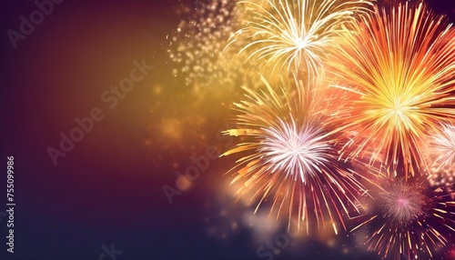 abstract firework background with free space for text
