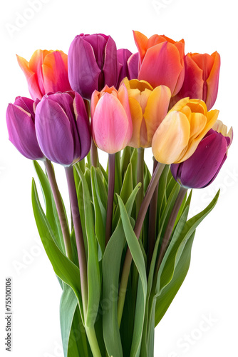 bouquet of red tulips