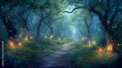 Forest of Whispers: Twilight's Magic Unveiled.