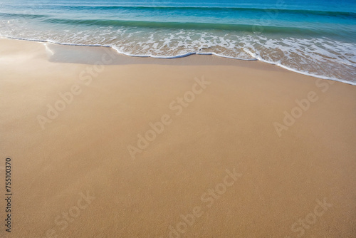 sand beach with waves