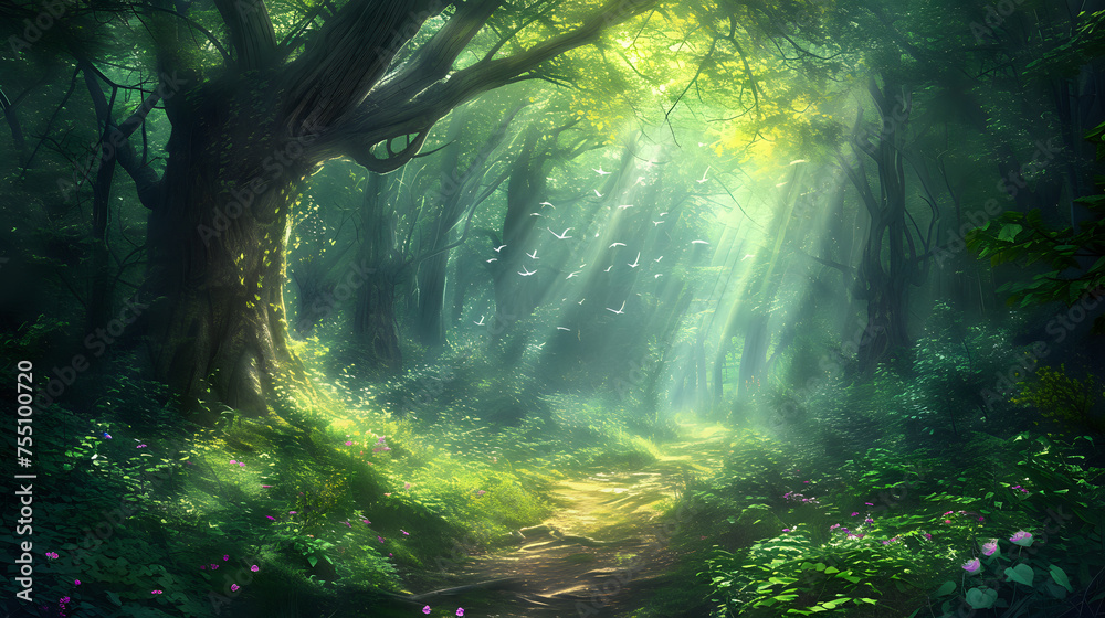 Into the Mystic: Tranquility Amongst Ancient Trees. Into the Mystic: Tranquility Amongst Ancient Trees.