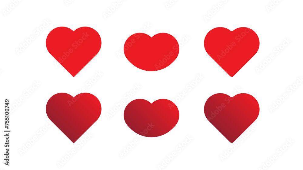 Heart icons. Concept of love vector. Heart icons. Concept of love vector.