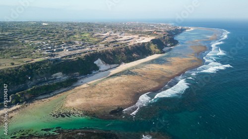 Aerial view of Pandawa Beach in Bali, Indonesia