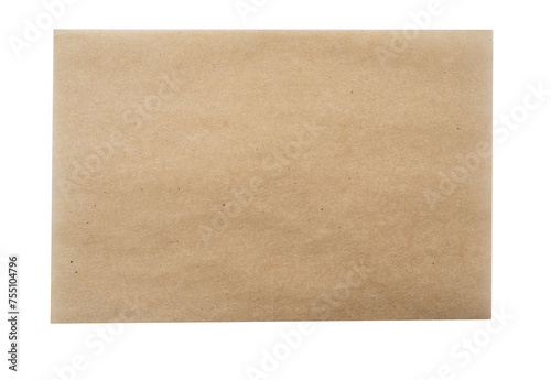 Thin square piece of tracing paper, parchment paper isolated on white, PNG © Savvapanf Photo ©