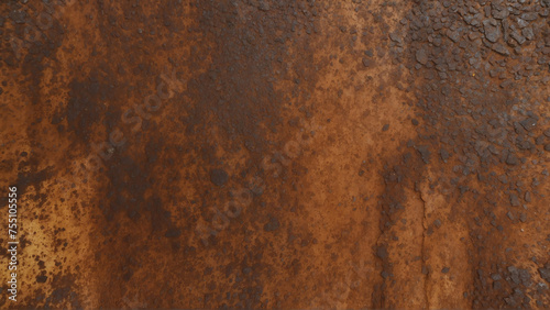 Embarking on Textural Journey: Grunge & Rust Iron Texture, Rust & Oxidized Metal Background, Old Metal Panel, Gold Brown Color & Corrosion.