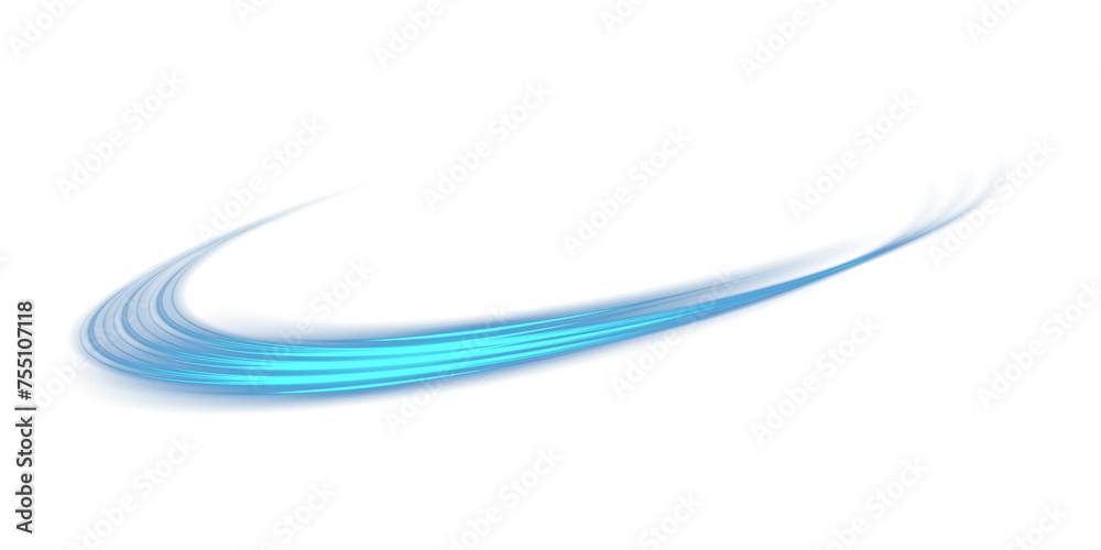 Obraz premium Abstract light lines of movement and speed. Light blue ellipse. Brilliant galaxy. Glowing podium. Space tunnel. Light everyday glowing effect. semicircular wave, light vortex wake. Bright spiral. PNG.
