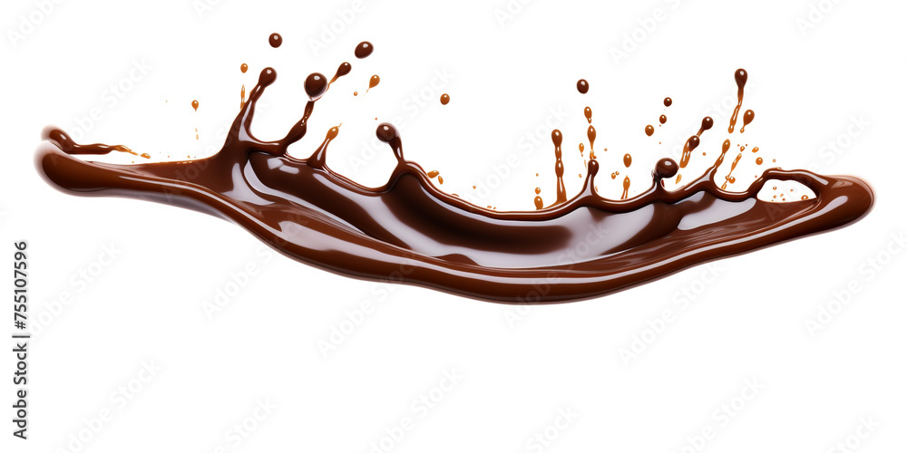 Pouring chocolate dripping, white background, professional photo сreated with Generative Ai Pouring chocolate dripping, white background, professional photo сreated with Generative Ai