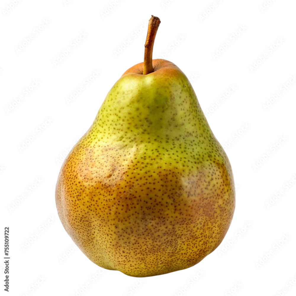 Ripe yellow pear isolated on a transparent background. Ripe yellow pear isolated on a transparent background.