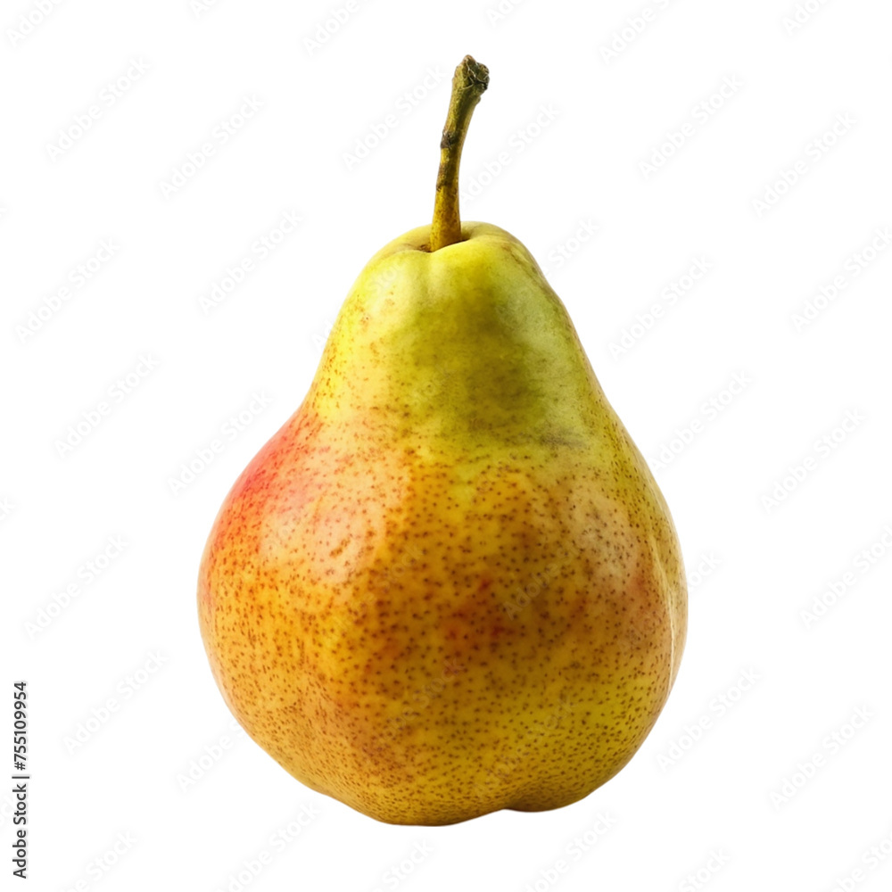 Ripe yellow pear isolated on a transparent background. Ripe yellow pear isolated on a transparent background.
