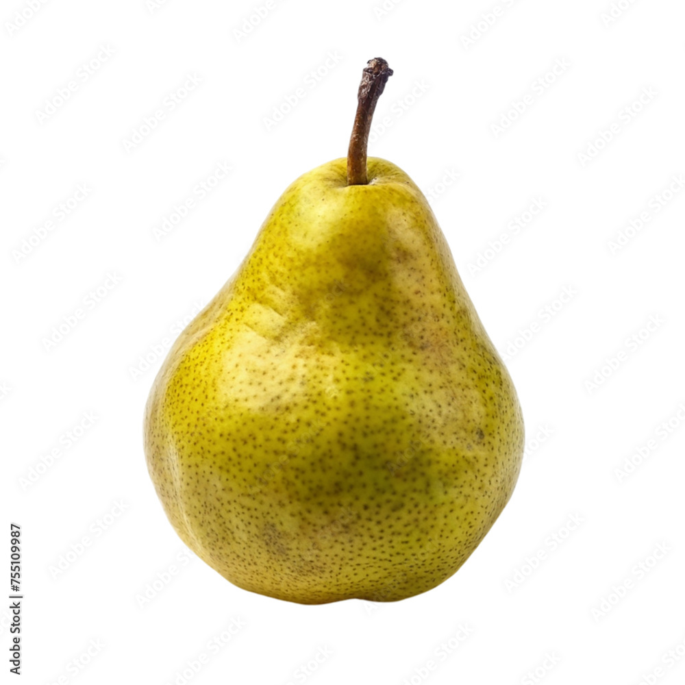 Ripe yellow pear isolated on a transparent background. Ripe yellow pear isolated on a transparent background.