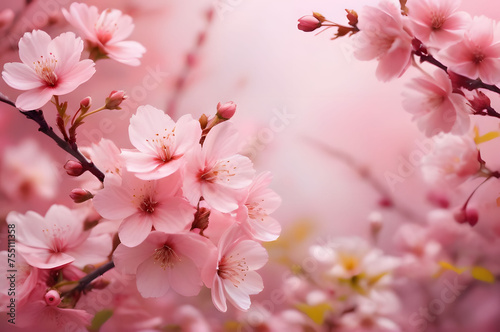 Spring apple blossoms on a pink background. A gentle spring background. Ideal for tranquil and floral themes