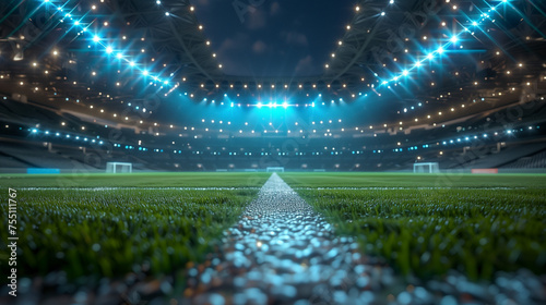 football stadium at night