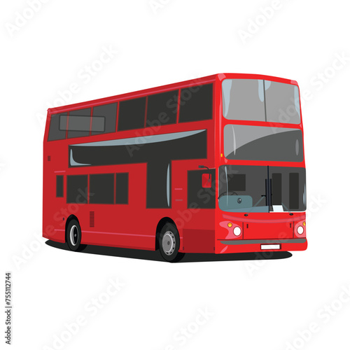 Red double decker bus vector