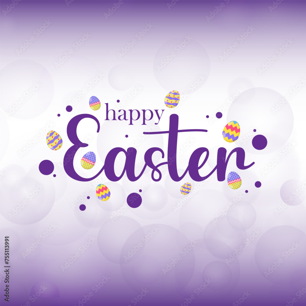 Happy Easter Day vector illustration background.It is suitable for card, banner, or poster