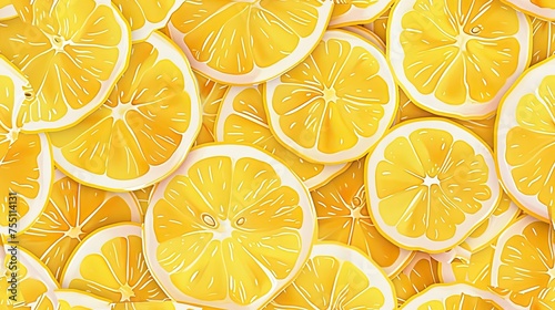 nature's symmetry with a seamless pattern of orange slices forming an eye-catching background. SEAMLESS PATTERN