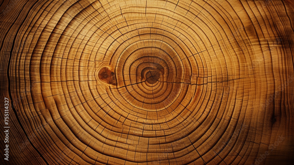 Fototapeta premium tree circular wood grain background сreated with Generative Ai