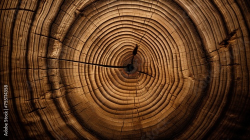 tree circular wood grain background сreated with Generative Ai