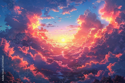 Sunset Painting in the Clouds