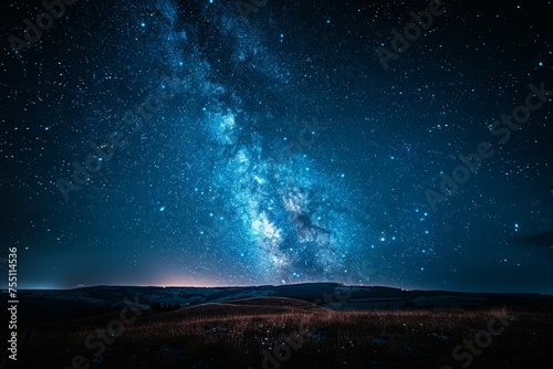 Starry Night Sky With Milky Way