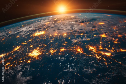 Earths Night Lights Seen From Space
