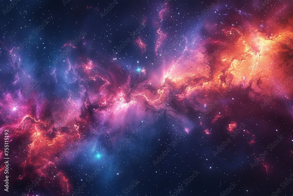 Colorful Space Filled With Stars