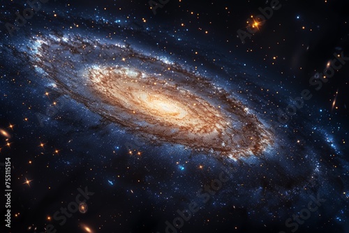 Spiral Galaxy and Stars