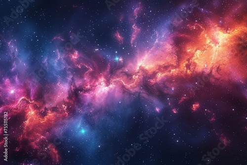 Colorful Space Filled With Stars photo
