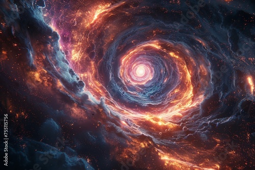 Spiral Galaxy in Deep Space