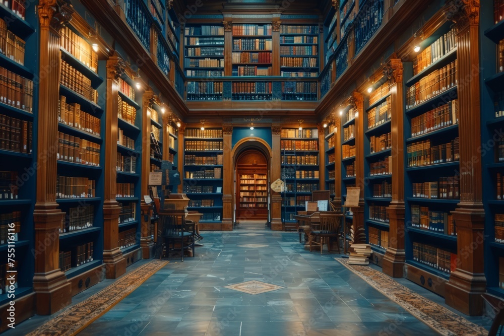 Extensive Library With Abundant Books