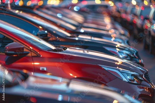 Row of Parked Cars