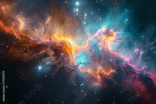 Vibrant Space Scene With Stars