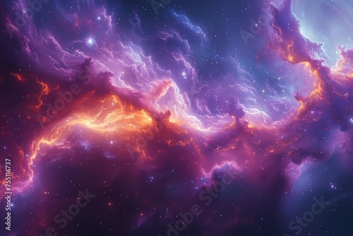 Colorful Space Filled With Stars and Clouds