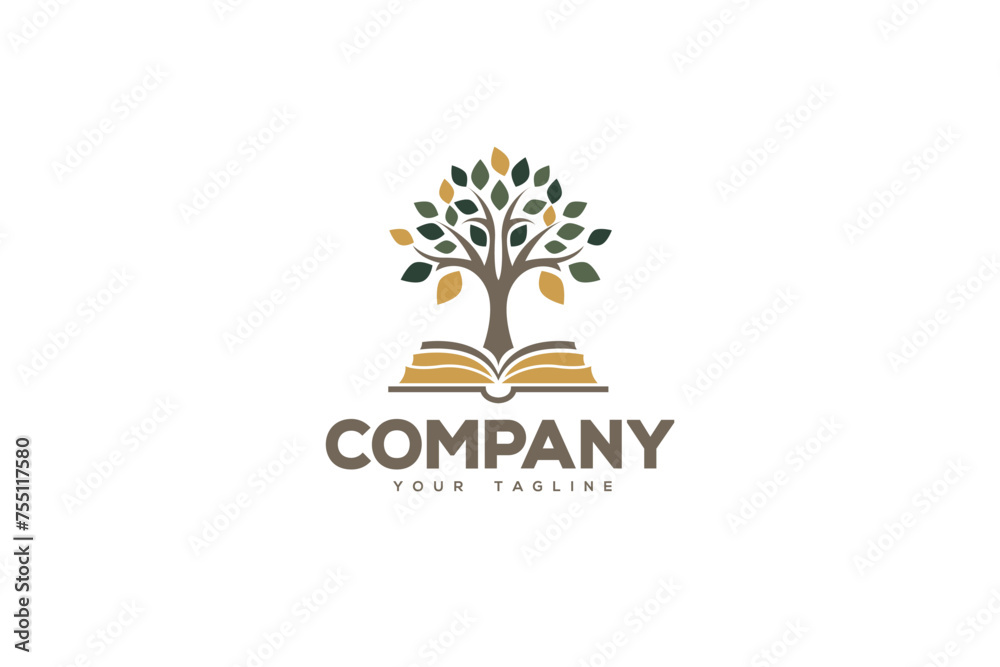 custom made wallpaper toronto digitalTree Logo Design - Book and Tree Logo Design - Book Logo Design
