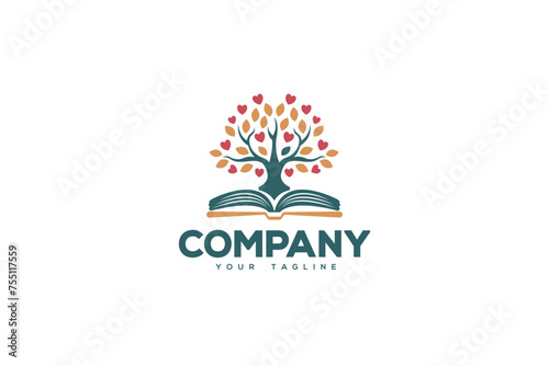 Tree Logo Design - Book and Tree Logo Design - Book Logo Design	
