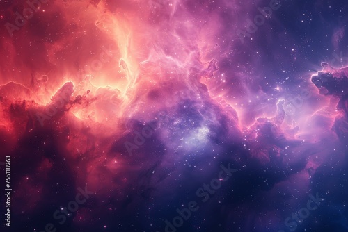 Colorful Space Filled With Stars and Clouds