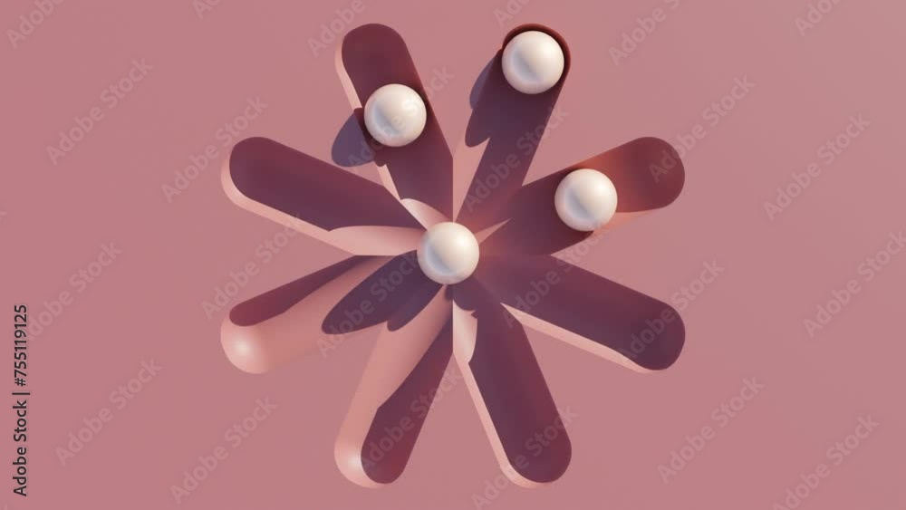 Peachy Orbit: Dynamic 3D Animation in Modern Background with Rotating Spheres Peachy Orbit: Dynamic 3D Animation in Modern Background with Rotating Spheres