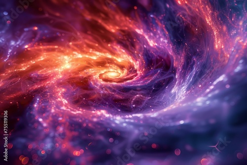 Vibrant Light Swirl in Space