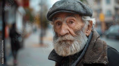 Elderly Man With Beard and Hat
