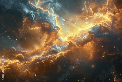 Stellar Sky Filled With Stars and Clouds