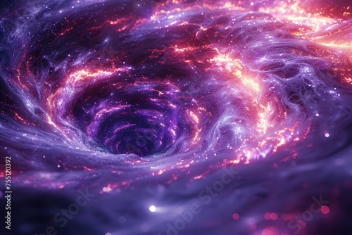Swirling Purple and Blue Object in Space © Ilugram