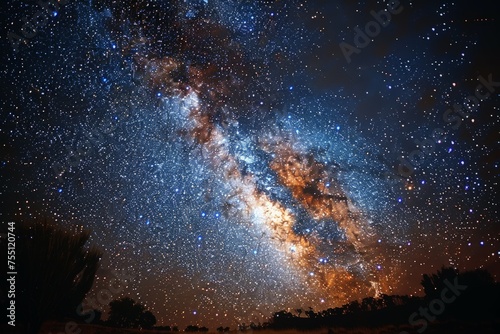 Night Sky Abundant With Stars