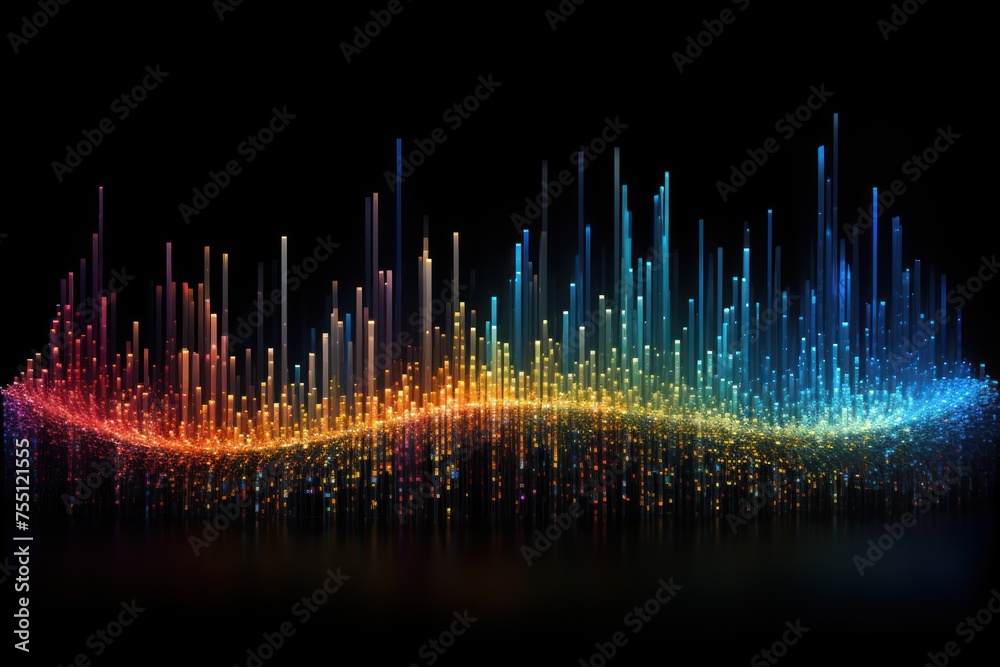 digital background with abstract geometric multicolored big data representation digital background with abstract geometric multicolored big data representation