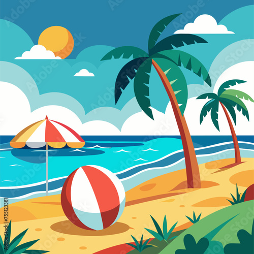 Minimalist sunflower beach sea turtle trendy elemant vintage element summer fruit, dinosaur, car, umbrella Silhouette Vector Graphics element illustration