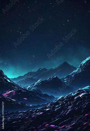 landscape with stars