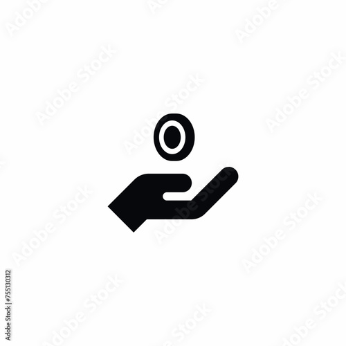 Donation Giving Money Hand icon